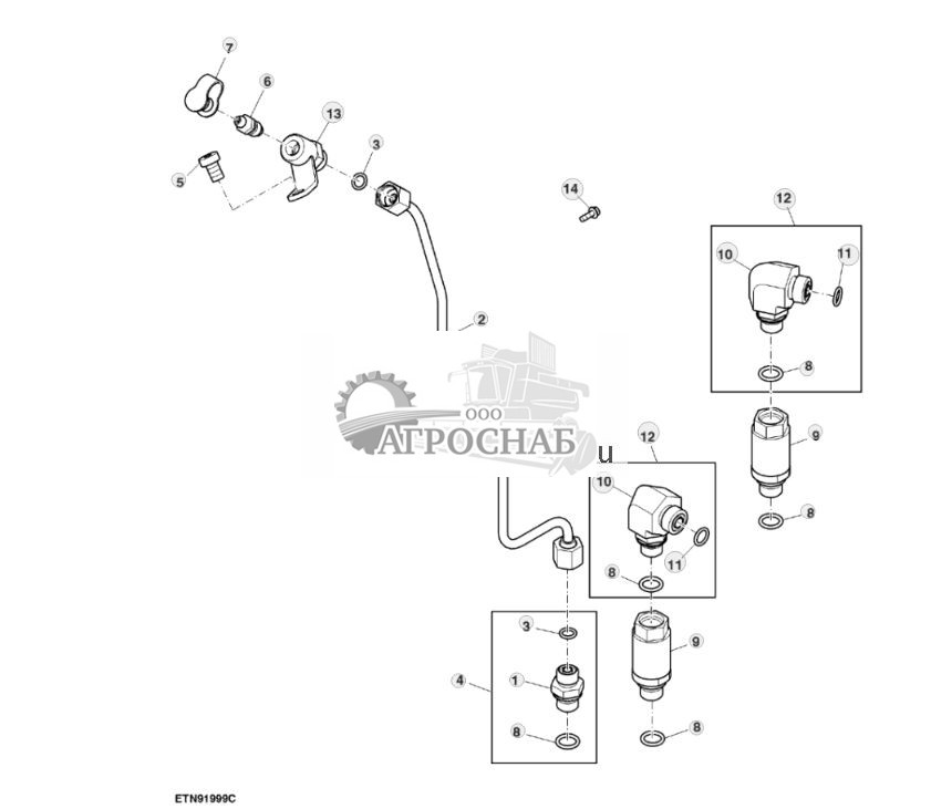Выпускные магистрали магистрали сервоуправления, ножной тормоз, с тормозом переднего моста, с гидравлическим тормозом прицепа - ST731029 1151.jpg